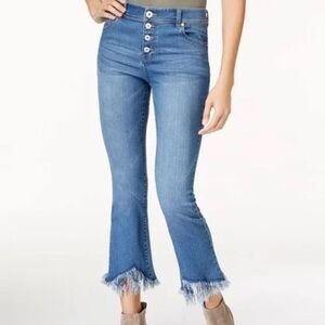 iNC  DENIM INTERNATIONAL CONCEPTS FASHION BASICS STRAIGHT MID RISE - CROP